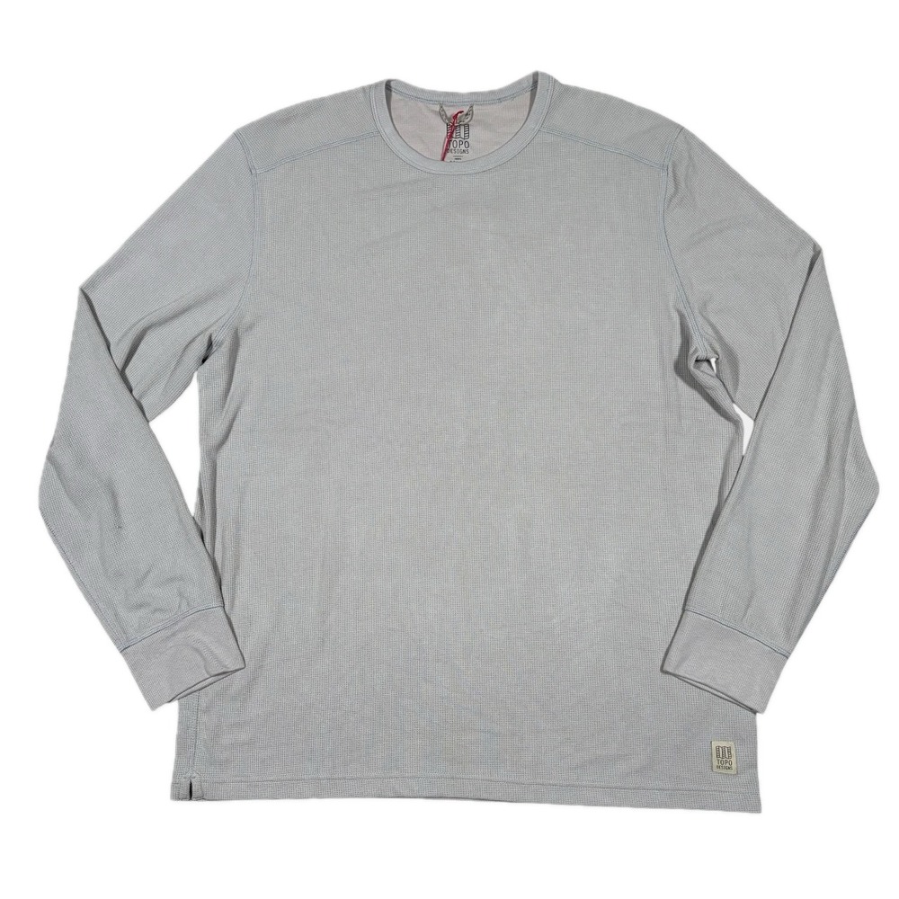 Topo Designs Global Waffle Crew Mens XXL Long Sleeve Stretch Knit Outdoor